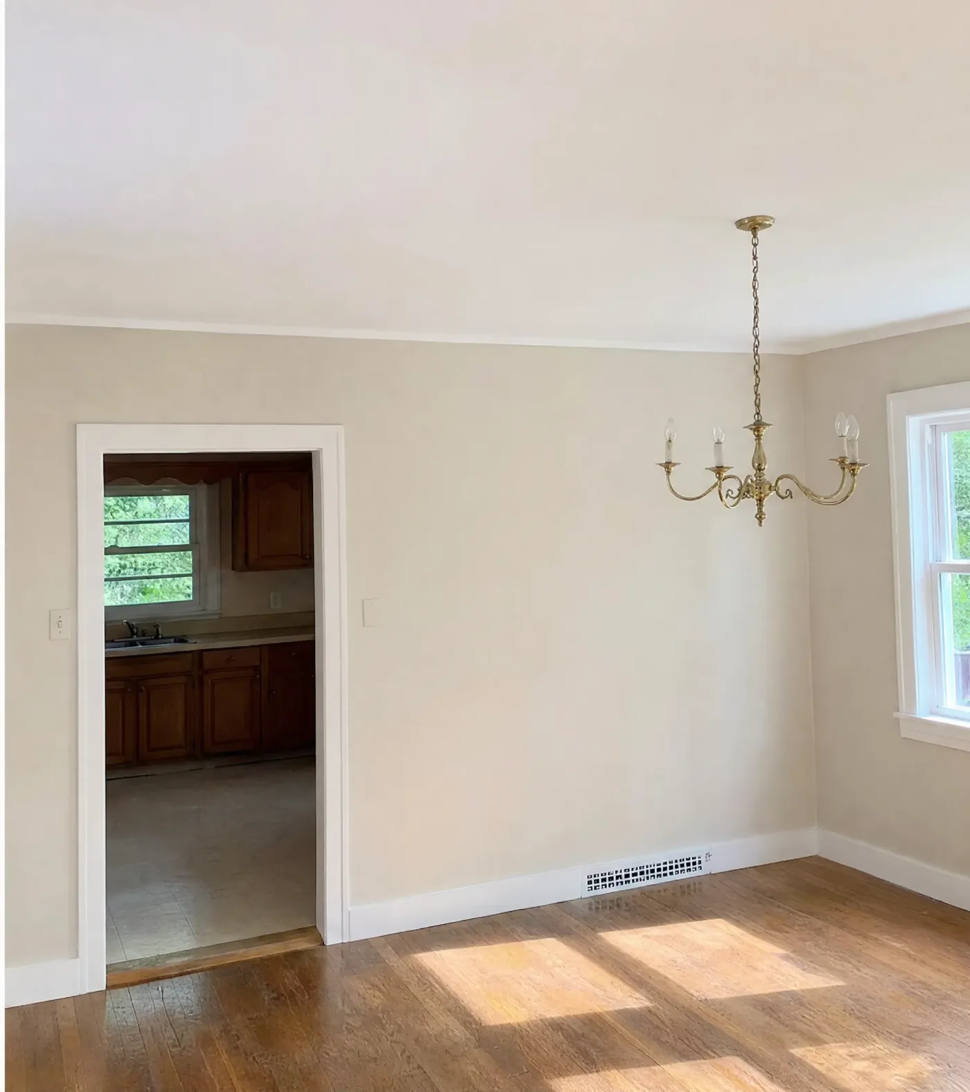 Ceiling and walls after painting