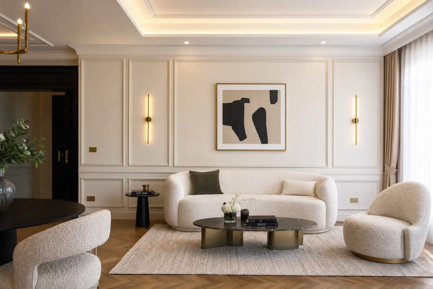 Freshly painted high-end interior by FF Builders