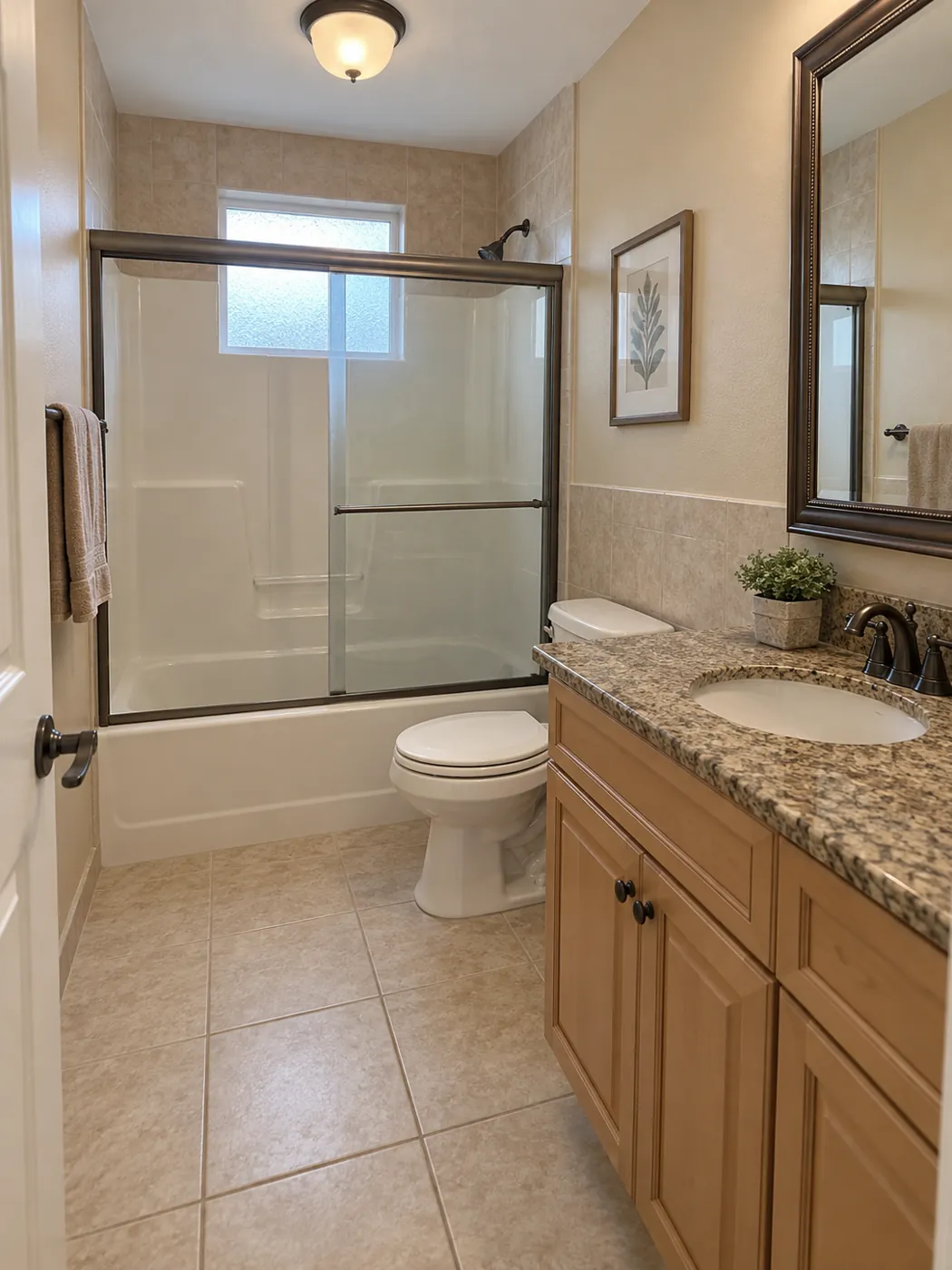 Builder-grade 2000s bathroom